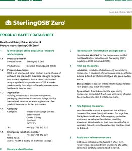 Sicherheitsdatenblatt (MSDS) SterlingOSB-Zero 10/2023